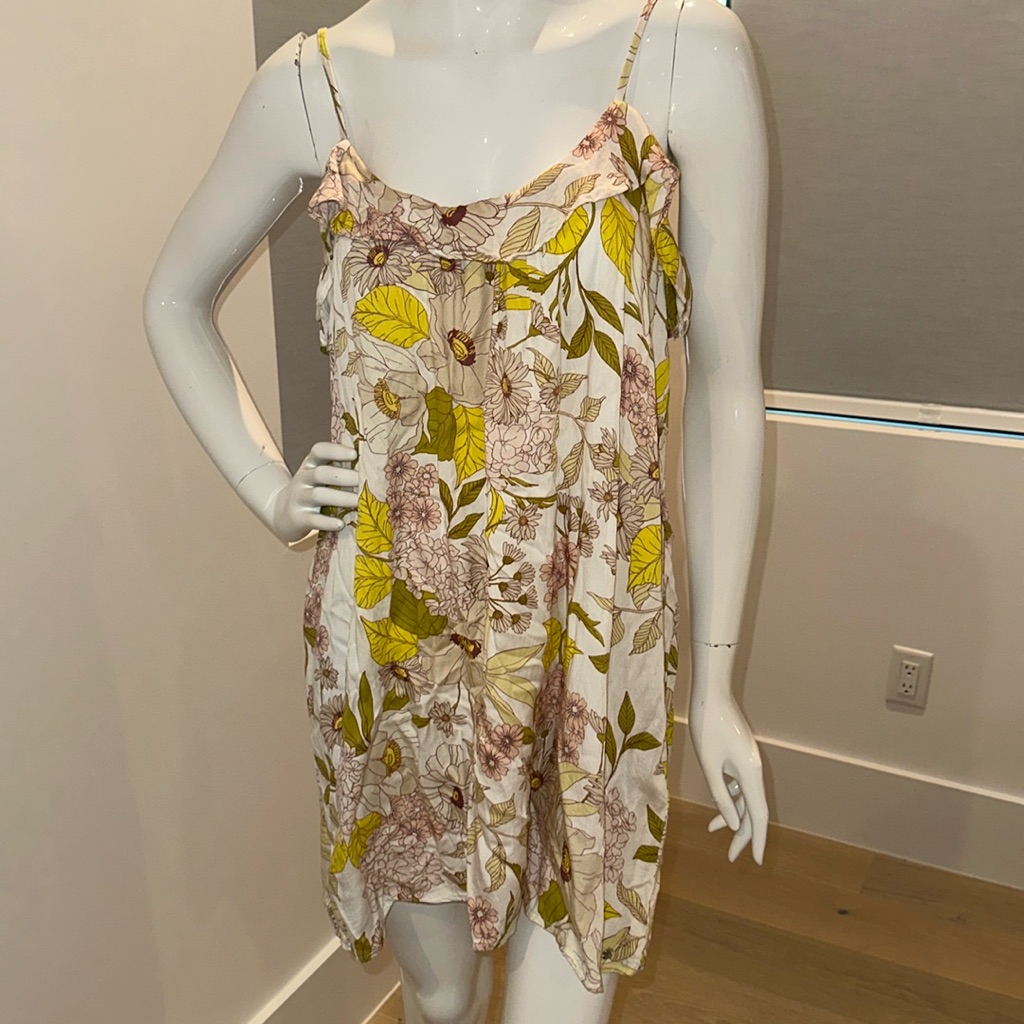 Floral Volcom Dress With Adjustable Straps